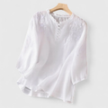 Therese | Embroidered Ruffle-Collar Blouse