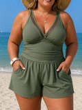 Tindara | Elegant V-Neck Swim Dress