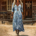 Milena | V-Neck Luminous Midi Dress