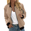 Treasa | Oversized Zip-Up Sculpted Bomber Jacket