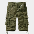 Utility Cargo Shorts with Belt and Flap Pockets