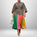 Anfisa | Colorblock Sun-Kissed Midi Dress
