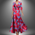 Veronique | Flowing V-Neck Boho Maxi Dress