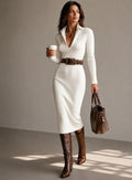 Orabel | Belted Slim-Fit Sweater Dress