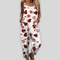 Wide-Leg Jumpsuit – Scattered Poppy Bloom