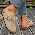 Winona | Mule Buckled Statement Flats