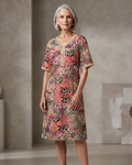 Margot | Elegant Floral Midi Dress