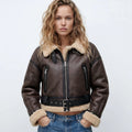 Valentina | Cropped Double-Faced Bomber Jacket