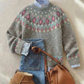 Sigrid | Nordic Fair Isle Long-Sleeve Knit Sweater