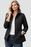 Cosima | Diamond-Quilted Button-Front Jacket