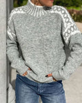 Annelie | Turtleneck Fair Isle Relaxed Knit Sweater