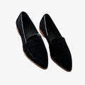 Women's Faux Suede Loafers with Slip-On Entry and Pointed Toe