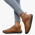 Women's Faux Suede Sneakers with Hook-and-Loop Strap and Stitching