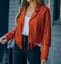 Mirabel | Fringed Cropped Moto Jacket