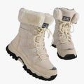 Women's Synthetic Winter Boots with Lace-Up Front and Lug Sole