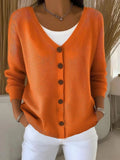 Eloise | V-Neck Button-Front Knit Sweater