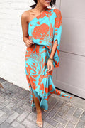 Yvaine | One-Shoulder Printed Maxi Dress