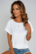 Zelda | Eyelet Short Sleeve Top