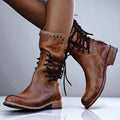 Zeynep | Pointed-Toe Lace-Up Everyday Ankle Boots