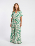 Eabha | Floral Short-Sleeve Midi Dress