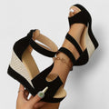 Zynavielle | Woven Wedge Open-Toe Ankle-Strap Sandals for Women